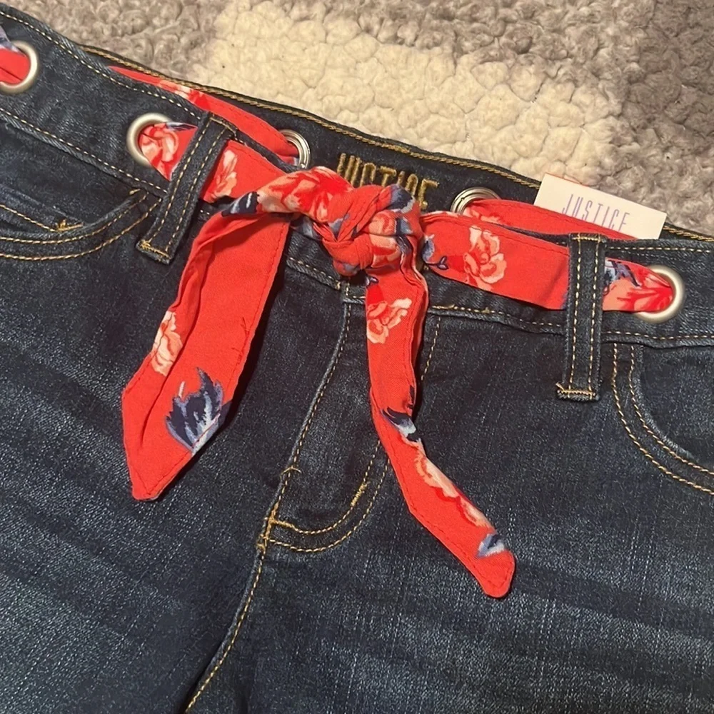 NWT Justice Girl’s Denim Jean Shorts Cutoffs Size 14 Slim
